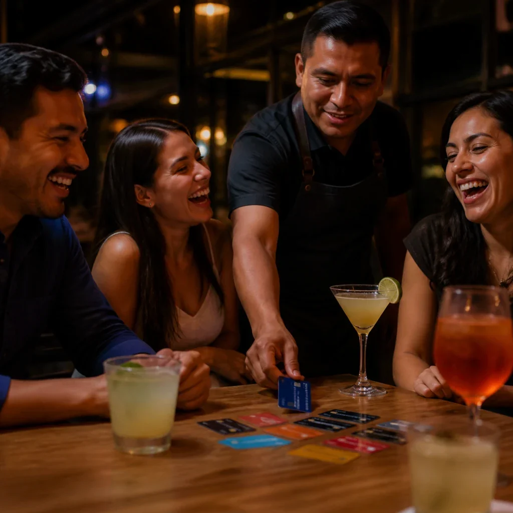Ruleta de Tarjetas en el Restaurante