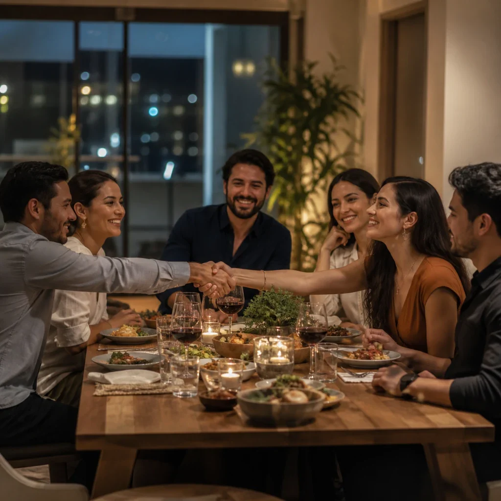 Cena con Cinco Desconocidos