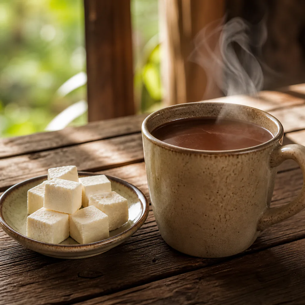 Aguapanela o Chocolate Caliente con Queso