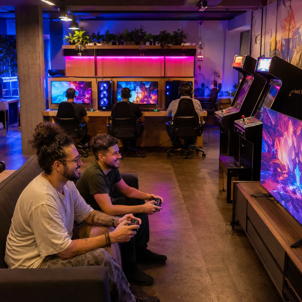 Ir a un salón de videojuegos