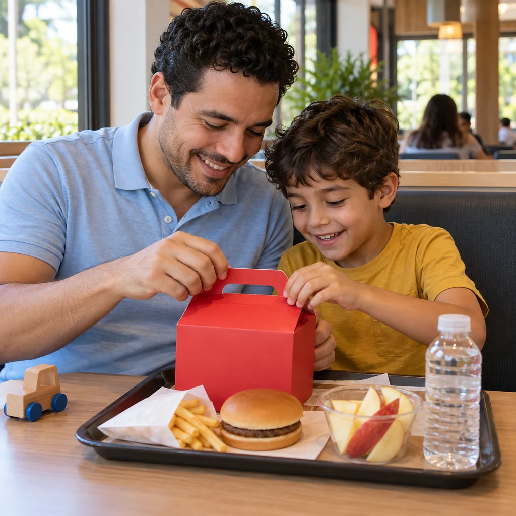 Compartir una Cajita Feliz con tu Hijo